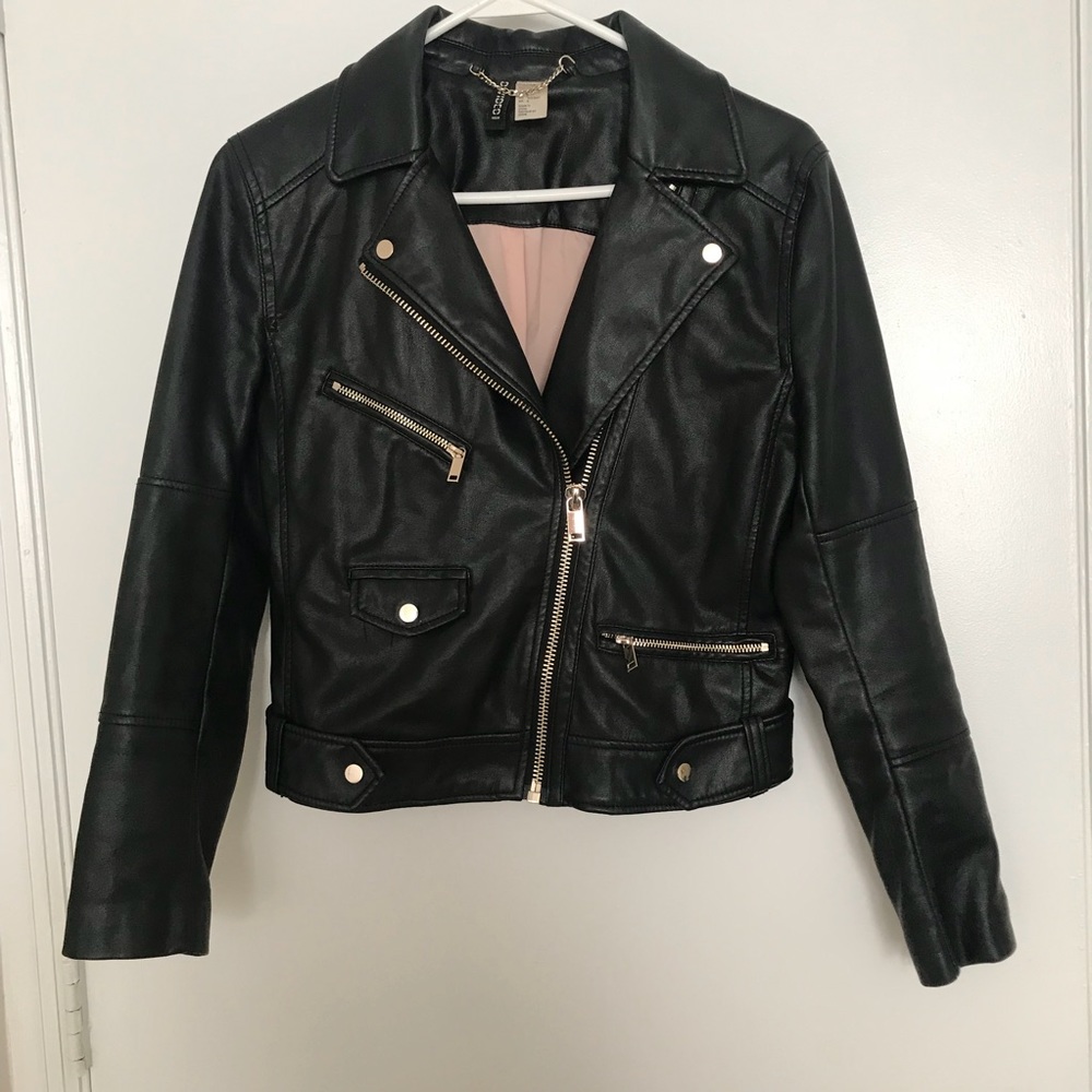 Faux Leather Moto Jacket